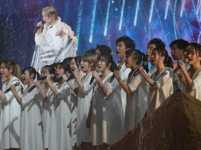 Members of A-Singers performed in the chorus of Jer Lau’s solo concert in July 2023