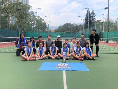 網球隊囊括新界地域中學校際網球比賽男女隊際冠軍