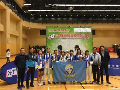  Boys and Girls Overall Champions at the New Territories Inter Secondary School Fencing Competition