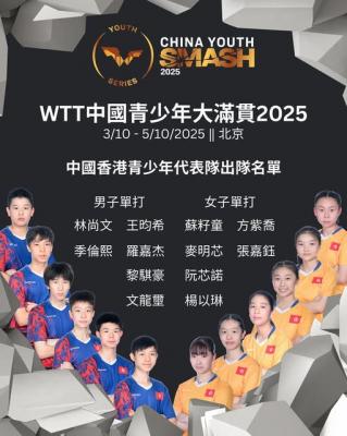 <<為港爭光！我校學生出征WTT中國青少年大滿貫>>