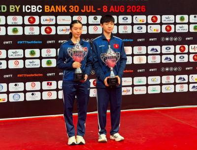 喜報🔥本校乒乓孖寶🏓揚威國際！WTT萬象站混雙勇奪冠軍🥇