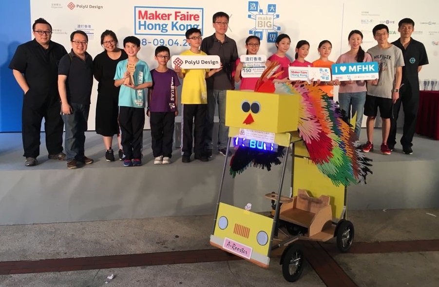Student achieve gold award in Maker Faire Hong Kong STEM activities to demonstrate their creativity and problem solving skills.